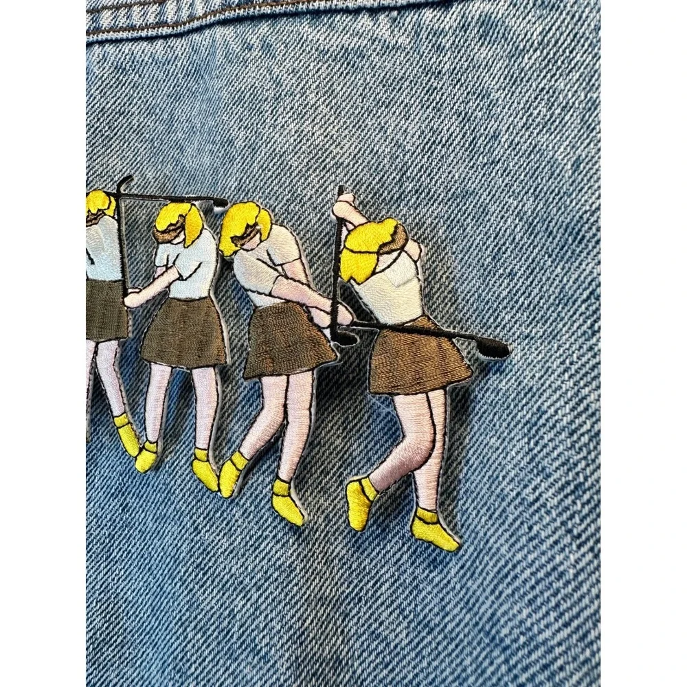 Golf Swing Girl Woman Iron on Patch Embroidered Applique Golfing Sport DIY Craft